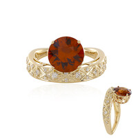 Anillo en oro con Zircón cognac (de Melo)