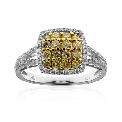 Anillo en oro con Diamante amarillo SI2 (CIRARI)