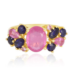 Anillo en plata con Zafiro rosa de Madagascar