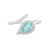 Anillo en plata con Apatita azul