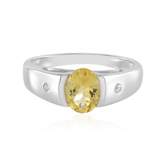 Anillo en plata con Berilo amarillo