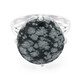 Anillo en plata con Obsidiana Copo de Nieve