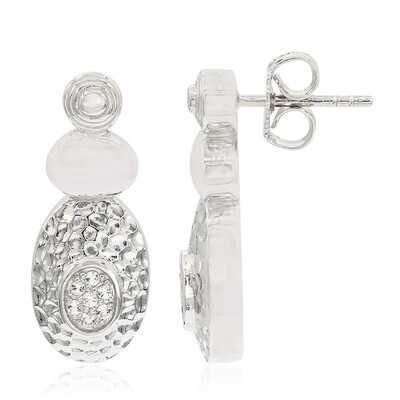 Pendientes en plata con Topacio blanco (MONOSONO COLLECTION)