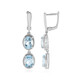 Pendientes en plata con Topacio azul cielo