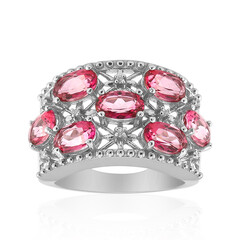 Anillo en plata con Topacio rosa