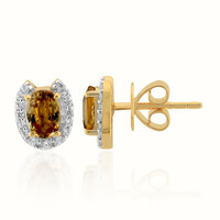 Pendientes en oro con Zircón amarillo Kings Plains